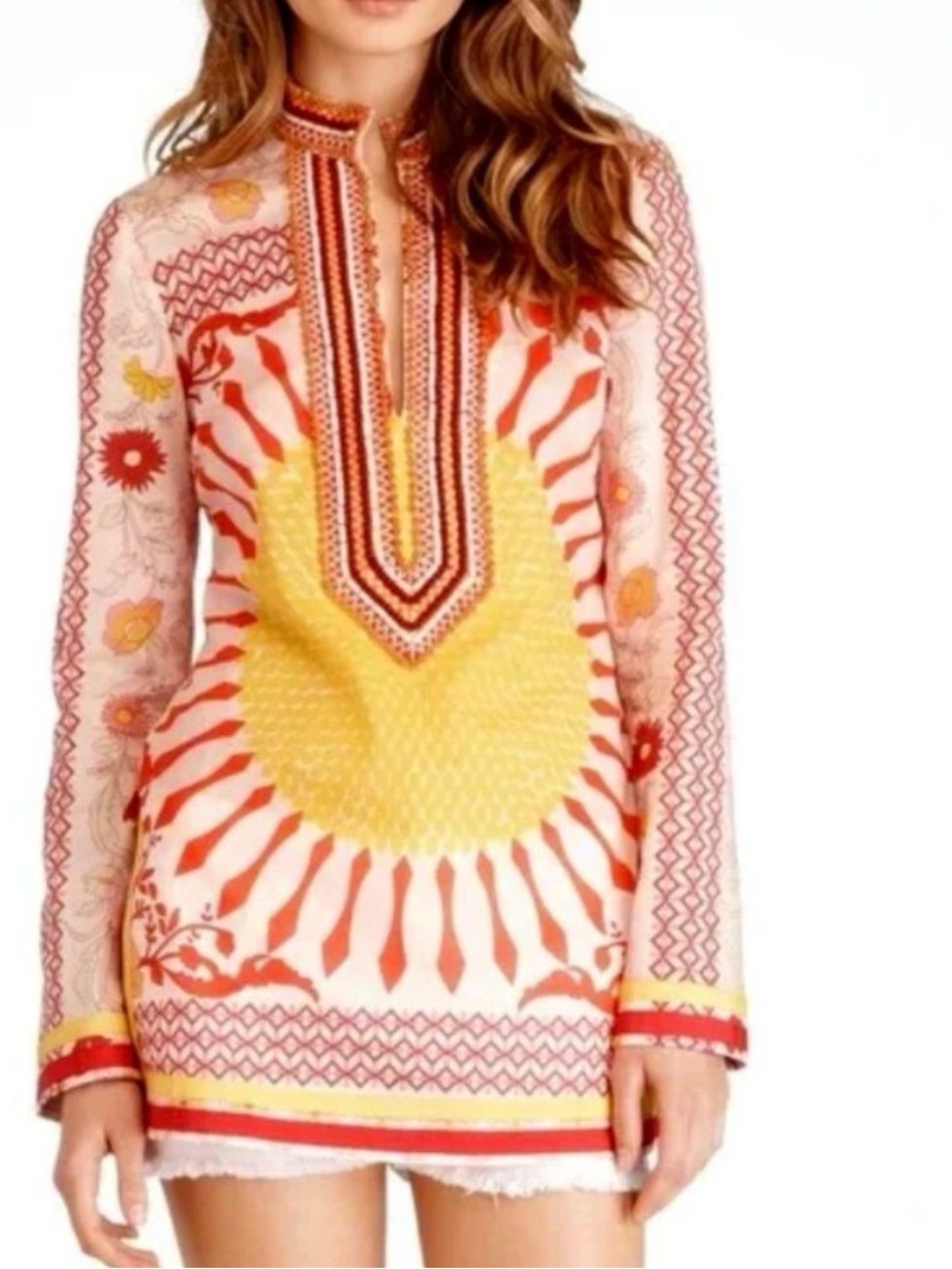Tory Burch Tunic giverny rare tory tunic Classic beach coverup 0
